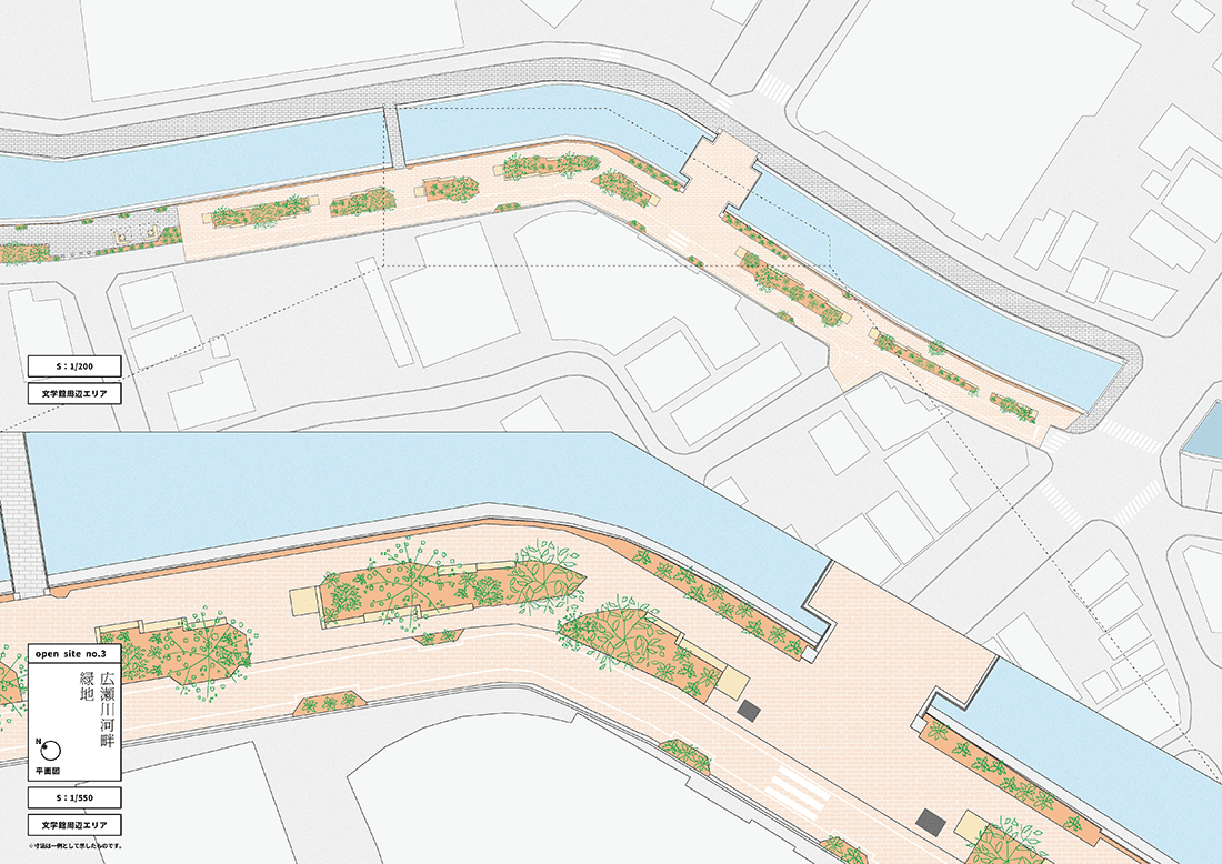 広瀬川河畔緑地図面